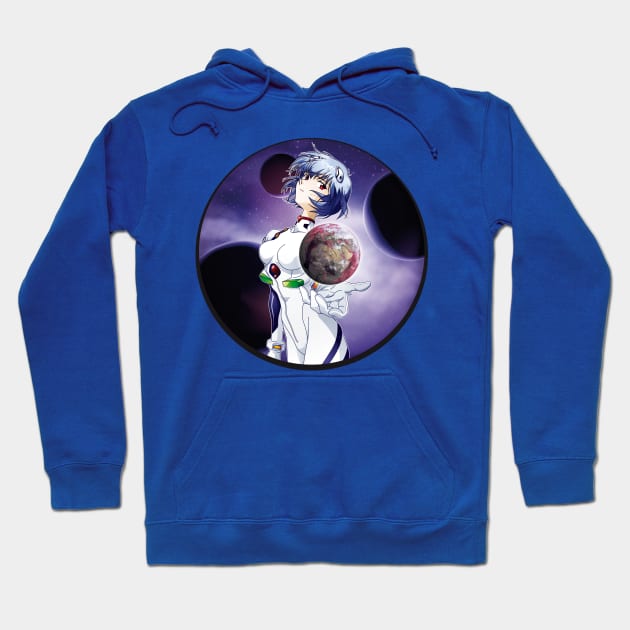 Ayanami Rei - The Red Sea edit. Hoodie by YueGraphicDesign